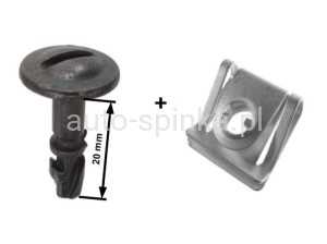 C10126+C10133 Śruba 7 x 20 + blaszka osłon Audi Seat Skoda VW 8D0805121B 8D0805960