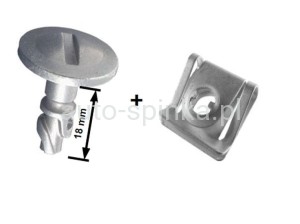 C10127+C10133 Śruba 7 x 18,5 + blaszka osłon AUDI SEAT SKODA VW Opel 8D0805121 8D0805960  212924 212923