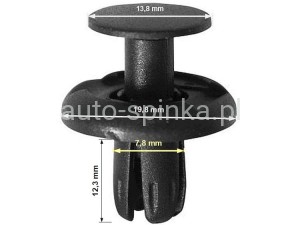 C70659 Kołek 8 x 12 bagażnika BMW MINI FORD zderzaka tapicerki listwy progu 07147401727 1429935 W711712S300 W711712-S300