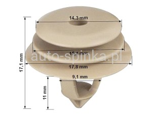 C70656 Spinka 8 tapicerki drzwi progu BMW beż 07147133419