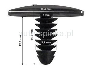 C70658 Spinka 5 x 12,5 boczków drzwi foteli izolacji czujników BMW MINI 52208133466 52 20 8 133 466