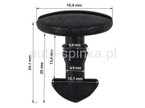 C70666 Wkręt kołek 5 x 20 zaślepki haka LAND ROVER DYR500010