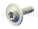 C70851 Wkręt 6,1 x 23,5 torx soczewkowy kołnierzowy srebrny tapicerki boczków BMW 5 7 07149158760 0714 9158 760
