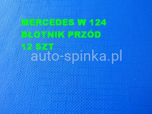 Mercedes W124 zestaw spinek mocujący listwę szeroką błotnika przedniego